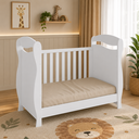 Ver mais imagens de Berço Peroba Junior Americano Branco Vira Mini Cama Infantil