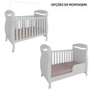 Ver imagem 3 de Berço Peroba Junior Americano Branco Vira Mini Cama Infantil