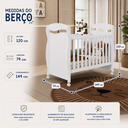 Ver imagem 4 de Berço Peroba Junior Americano Branco Vira Mini Cama Infantil
