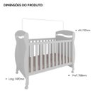 Ver imagem 4 de Berço Peroba Junior Americano Branco Vira Mini Cama Infantil
