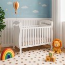 Ver imagem 3 de Berço Peroba Junior Americano Branco Vira Mini Cama Infantil