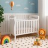 Berço Peroba Junior Americano Branco Vira Mini Cama Infantil - 6