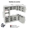 Armário de Cozinha Completa de Canto 399 Cm Vik Madesa 01 - 4