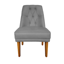 Cadeira Bela para Sala Escritório Quarto Suede Cinza - Majú Decor - 2