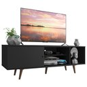 Ver imagem 3 de Rack Madesa Dubai para Tv até 65 Polegadas com Pés - Preto/rustic