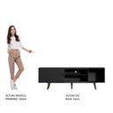 Ver mais imagens de Rack Madesa Dubai para Tv até 65 Polegadas com Pés - Preto/rustic