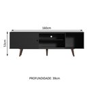 Ver imagem 4 de Rack Madesa Dubai para Tv até 65 Polegadas com Pés - Preto/rustic