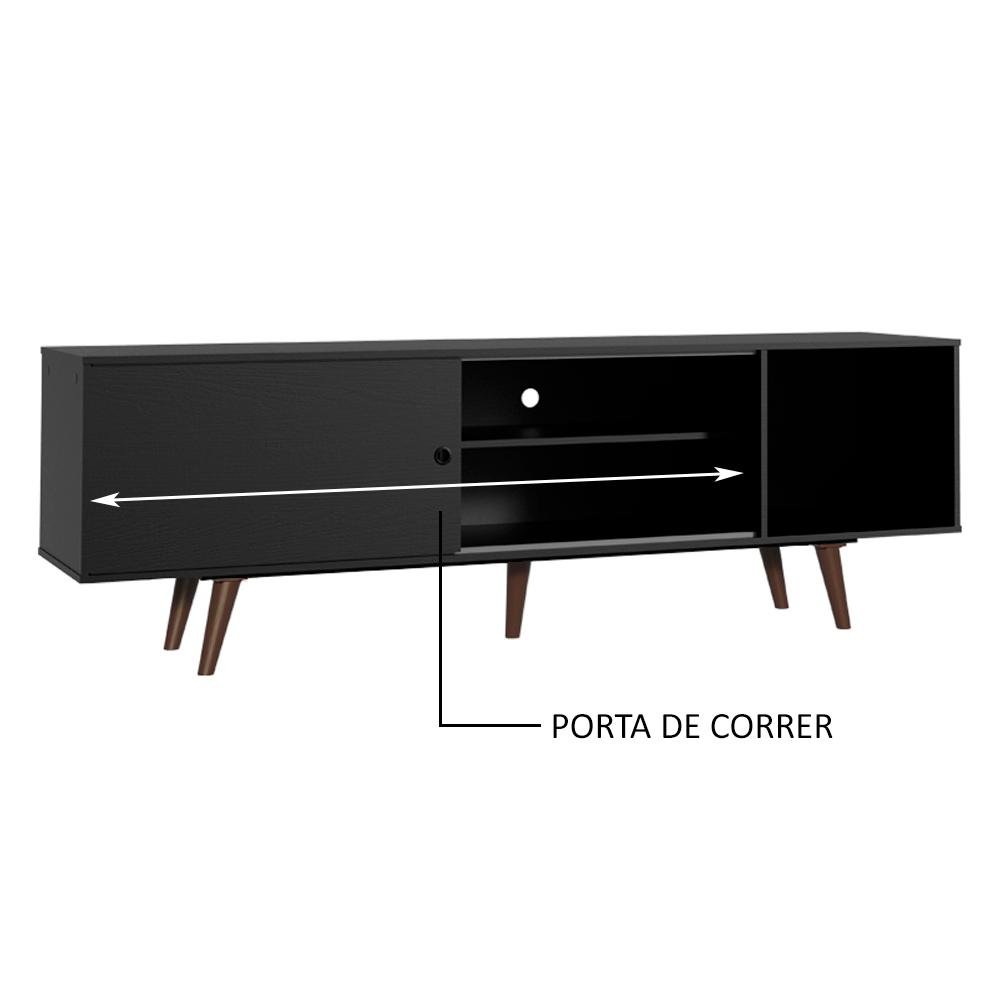 Rack Madesa Dubai para Tv até 65 Polegadas com Pés - Preto/rustic - 6