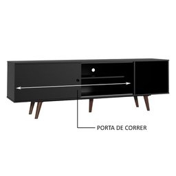 Rack Madesa Dubai para Tv até 65 Polegadas com Pés - Preto/rustic - 6