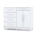 Ver imagem 1 de Cômoda Sapateira para Quarto 05 Gavetas e 02 Portas Livia Branco - Pallazio