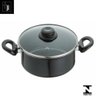 Conjunto Panelas Preta Indução Cooktop Elétrico Á Gás 3 Pçs - 5