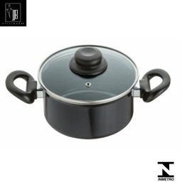 Conjunto Panelas Preta Indução Cooktop Elétrico Á Gás 3 Pçs - 4