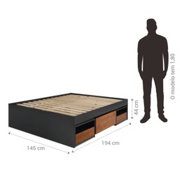 Cama Casal Multifuncional 145x194cm Kassie Cazarara - 4 Cama Casal Multifuncional 145x194cm Kassie Cazarara - 4