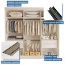 Ver imagem 4 de Guarda Roupa Casal Texas Smart 205,9cm 3 Portas com 1 Espelho 4 Gavetas - Branco