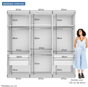 Ver imagem 6 de Guarda Roupa Casal Texas Smart 205,9cm 3 Portas com 1 Espelho 4 Gavetas - Branco