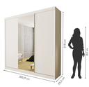 Ver imagem 5 de Guarda Roupa Casal Texas Smart 205,9cm 3 Portas com 1 Espelho 4 Gavetas - Branco