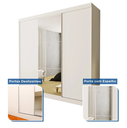 Ver imagem 2 de Guarda Roupa Casal Texas Smart 205,9cm 3 Portas com 1 Espelho 4 Gavetas - Branco