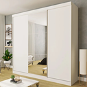 Ver imagem 1 de Guarda Roupa Casal Texas Smart 205,9cm 3 Portas com 1 Espelho 4 Gavetas - Branco