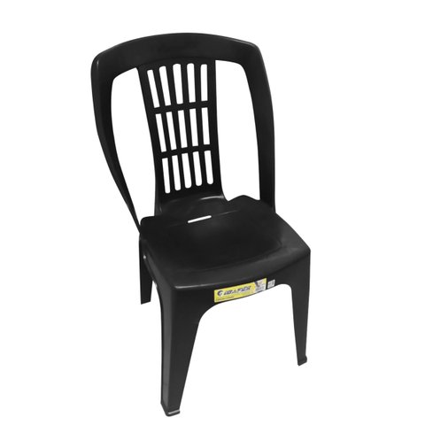 Cadeira Plástica Bistro Preta Capacidade 182 Kg