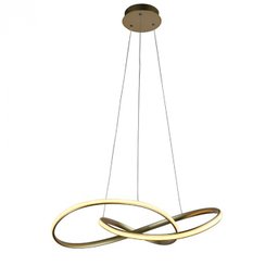 Pendente Led Anéis Atom 36w 3000k Metal 63cm Dourado Bella HM019G - 2