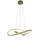 Ver imagem 2 de Pendente Led Anéis Atom 36w 3000k Metal 63cm Dourado Bella HM019G