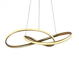 Pendente Led Anéis Atom 36w 3000k Metal 63cm Dourado Bella HM019G - 1