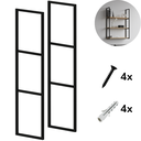 Ver imagem 2 de Suporte de Prateleira Tripla 20cm 2 Peças Estilo Industrial