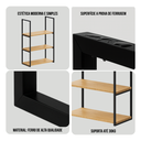 Ver imagem 6 de Suporte de Prateleira Tripla 20cm 2 Peças Estilo Industrial