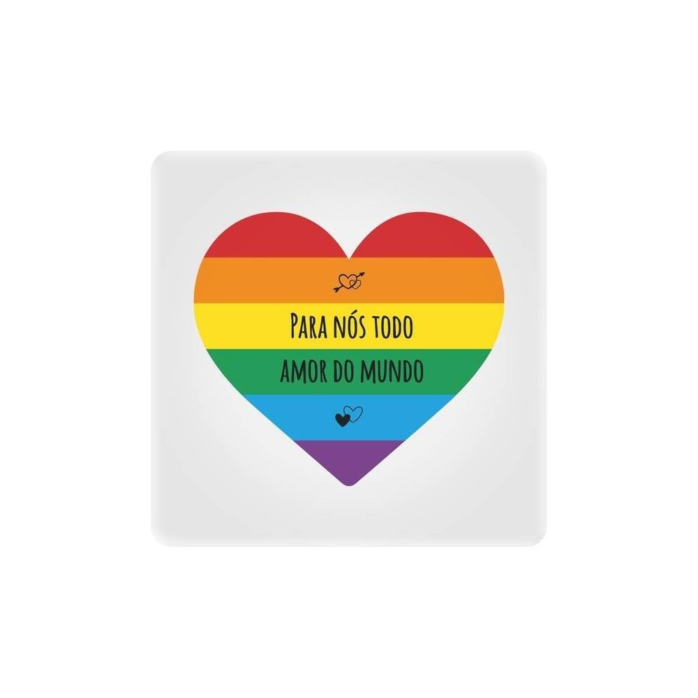 Luminária Quadro Quadrinho Decorativo Iluminado Presente Criativo - Todo Amor Rainbow Arco Íris - 1