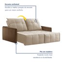 Ver imagem 2 de Sofá 2 Lugares Retrátil e Reclinável 144cm Xangai Yescasa  Veludo  