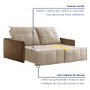 Ver imagem 3 de Sofá 2 Lugares Retrátil e Reclinável 144cm Xangai Yescasa  Veludo  