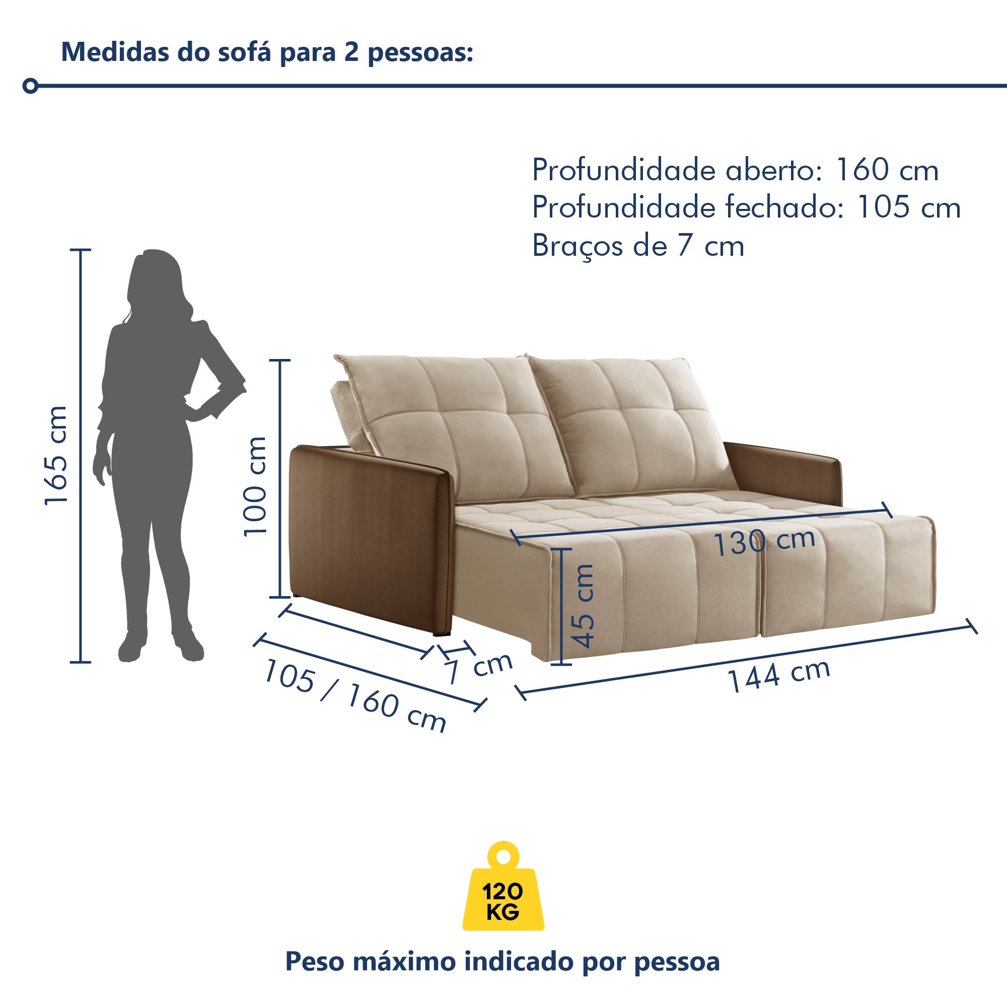 Sofá 2 Lugares Retrátil e Reclinável 144cm Xangai Yescasa  Veludo   - 9