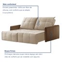 Ver imagem 5 de Sofá 2 Lugares Retrátil e Reclinável 144cm Xangai Yescasa  Veludo  