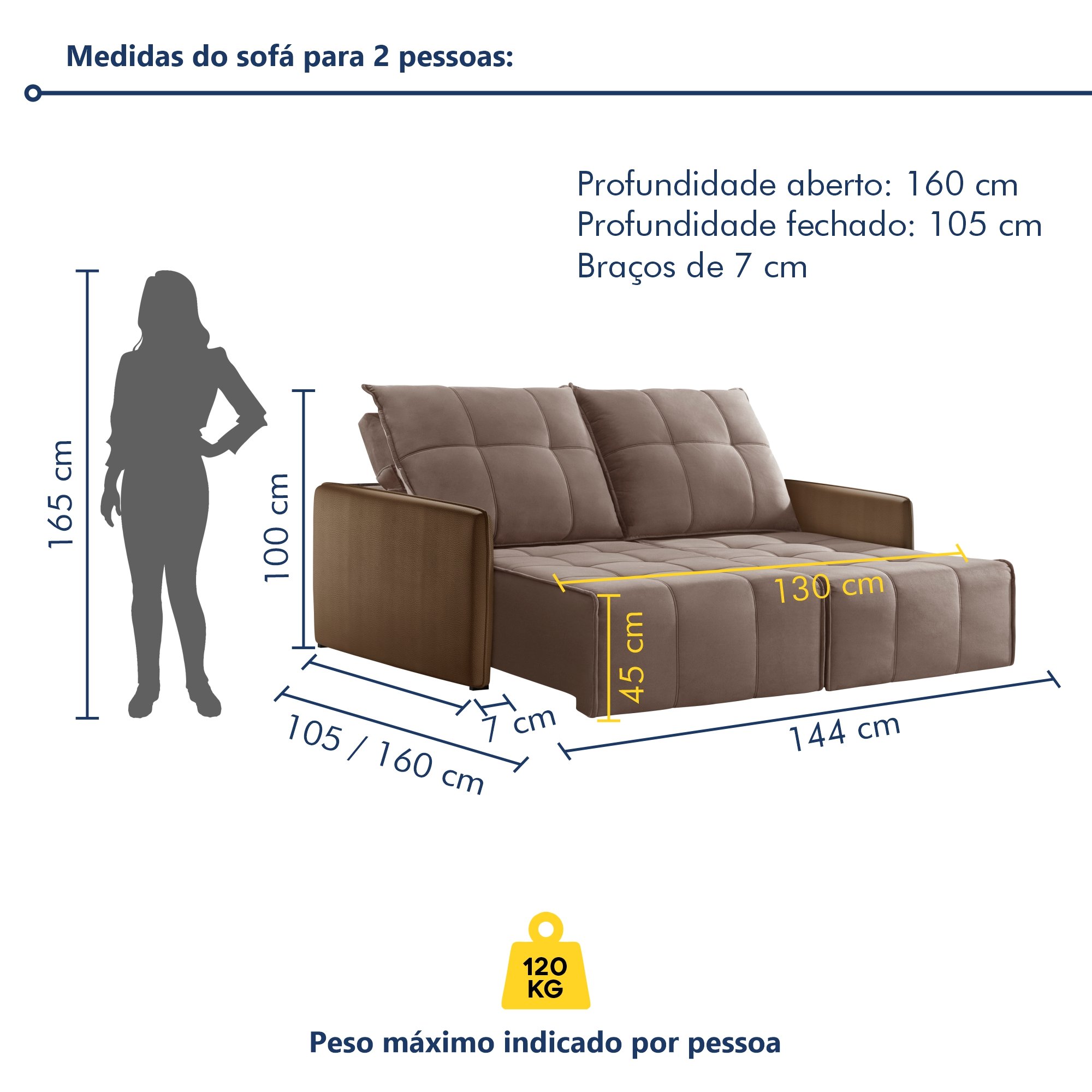 Sofá 2 Lugares Retrátil e Reclinável 144cm Xangai Yescasa  Veludo   - 9