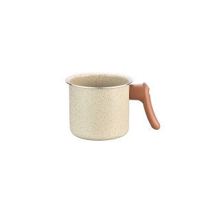 Leiteira Antiaderente 12cm de Ceramica e Aluminio Bege - Oikos