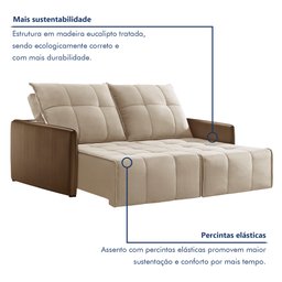 Sofá 3 Lugares Retrátil e Reclinável 214cm Xangai Yescasa Veludo - 4 Sofá 3 Lugares Retrátil e Reclinável 214cm Xangai Yescasa Veludo - 4