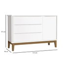 Ver imagem 4 de Berço Americano e Cômoda New Classic Branco com Pés Madeira e Colchão Gazin – Reller