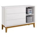 Ver imagem 5 de Berço Americano e Cômoda New Classic Branco com Pés Madeira e Colchão Gazin – Reller