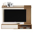 Ver imagem 2 de Painel para TV até 72 Polegadas Munique 1 Porta Ripado Off White/Freijó - Giga Móveis