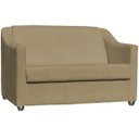 Ver imagem 4 de Kit Namoradeira + 4 Poltronas Decorativas para Sala Mila Suede Cores Pé de Plastico Cromado
