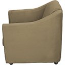 Ver imagem 7 de Kit Namoradeira + 4 Poltronas Decorativas para Sala Mila Suede Cores Pé de Plastico Cromado