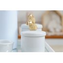 Ver imagem 2 de Kit Higiene Porcelana Bebê Maternidade + Garrafa Térmica 500ml - K012 Ovelha Dourado