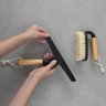Kit escova de limpeza multiuso com cabo de bambu e rodo de pia dobrável com cabo de bambu preto - 6