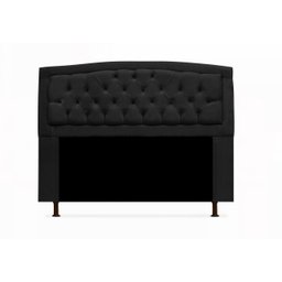 Kit Cabeceira Geovana com Baú Veneza King 195 Cm Corano Preto - Incasa Decor - 2