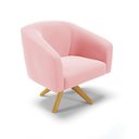 Ver imagem 6 de Kit 1 Namoradeira E 1 Poltrona Base Madeira Rosa Bebê