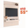Painel para Tv até 55 Polegadas 1,35x2,40m Ripado com Nicho Arbo Off White Edn - 1