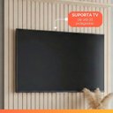 Ver mais imagens de Painel para Tv até 55 Polegadas 1,35x2,40m Ripado com Nicho Arbo Off White Edn