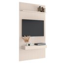 Ver imagem 1 de Painel para Tv até 55 Polegadas 1,35x2,40m Ripado com Nicho Arbo Off White Edn