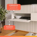Ver imagem 3 de Painel para Tv até 55 Polegadas 1,35x2,40m Ripado com Nicho Arbo Off White Edn