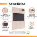 Ver imagem 6 de Painel para Tv até 55 Polegadas 1,35x2,40m Ripado com Nicho Arbo Off White Edn